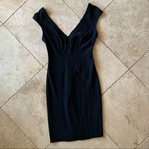 NWT Betsy & Adam V-Neck Little Black Dress